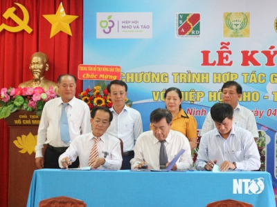 Điền Xanh tham gia lễ ký kết hợp tác với Hiệp hội Nho - Táo tỉnh Ninh Thuận về việc hỗ trợ phân bón và chia sẽ kỹ thuật